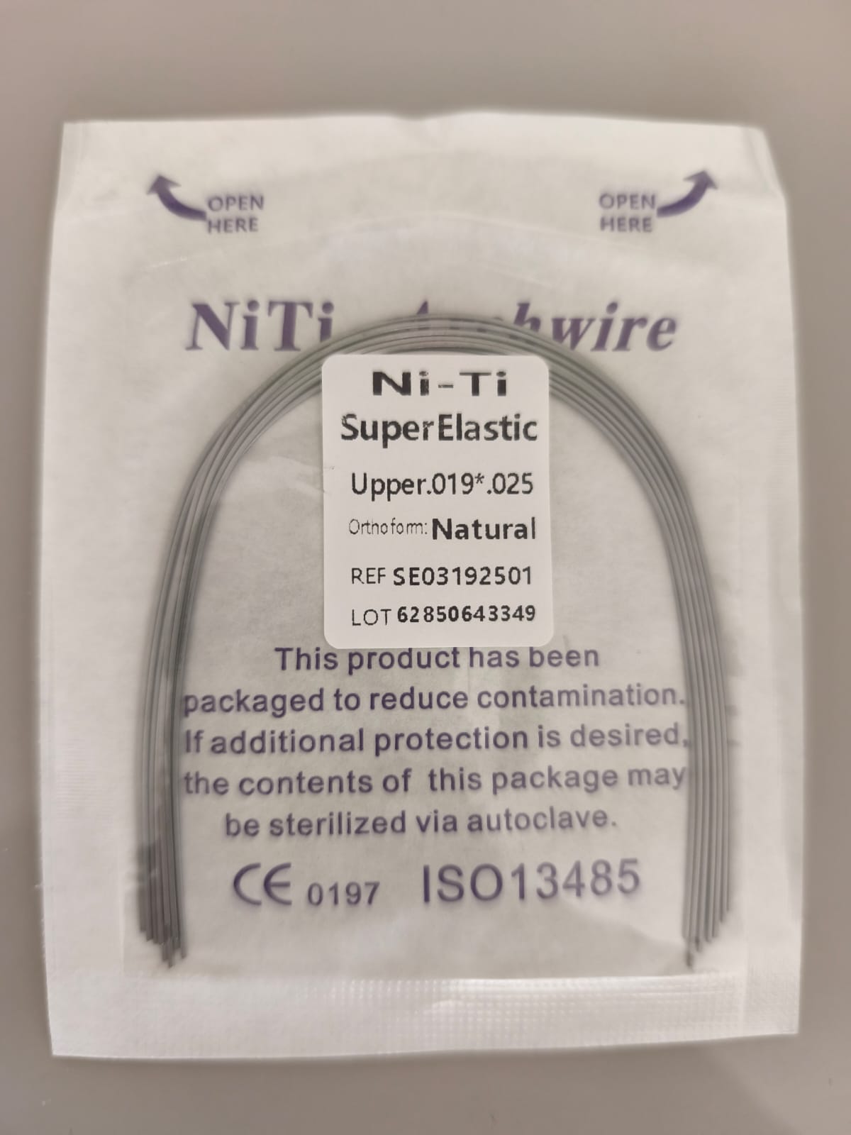 Arcos de Ni-Ti Rectangulares Super Elásticos